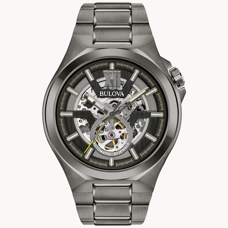 Reloj Bulova Máquina gris metálico