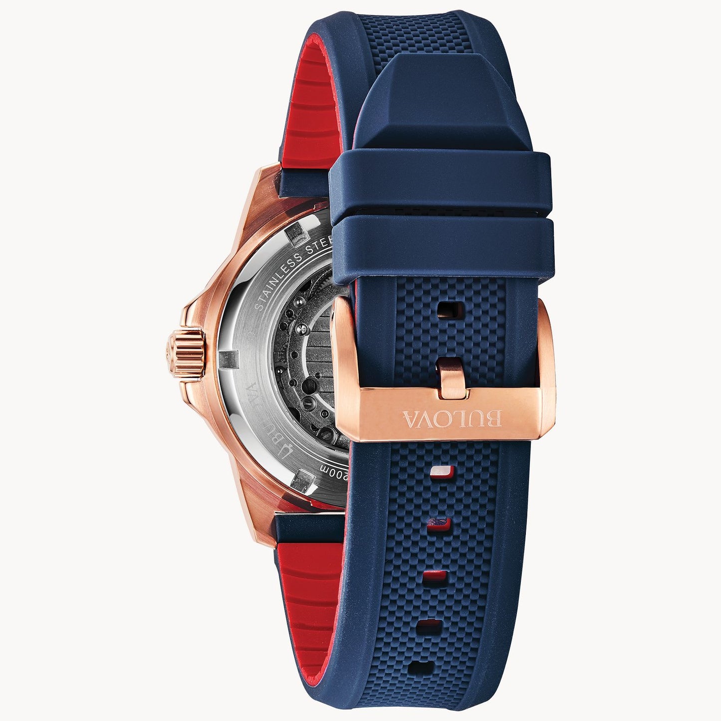 Reloj Bulova Marine Star Serie A, Azul en oro rosa