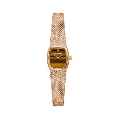 Reloj Bulova Goddess of Time ojo de tigre