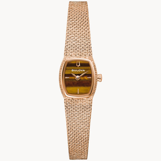 Reloj Bulova Goddess of Time ojo de tigre
