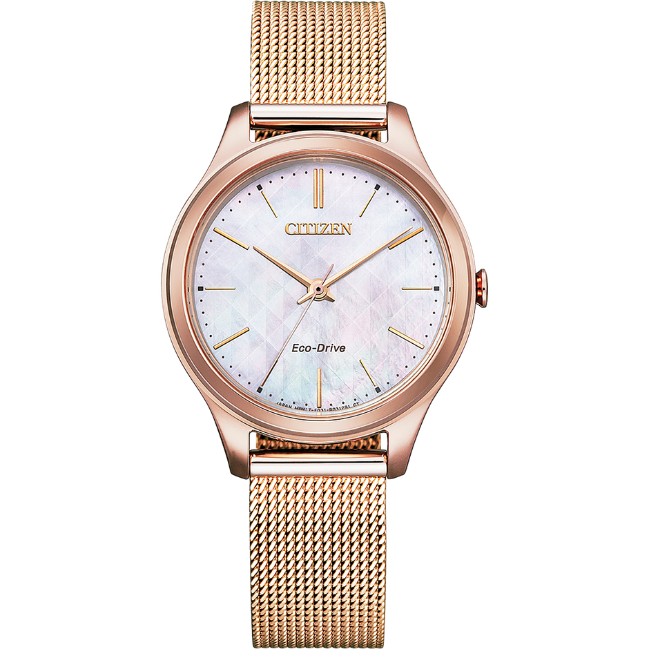 Reloj Citizen Weekender madre perla oro rosa
