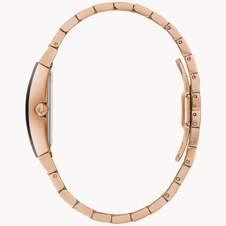 Reloj Bulova Gemini diamantes y oro rosa
